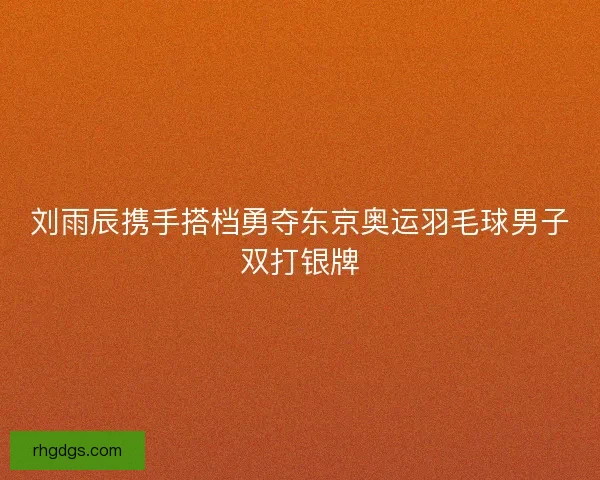 刘雨辰携手搭档勇夺东京奥运羽毛球男子双打银牌