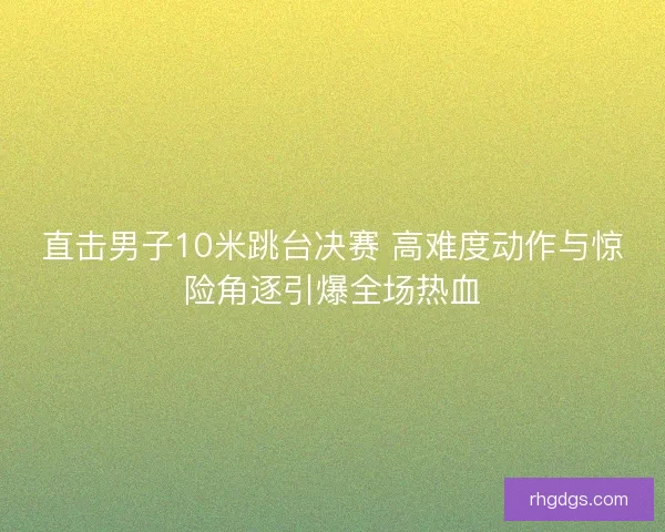 直击男子10米跳台决赛 高难度动作与惊险角逐引爆全场热血